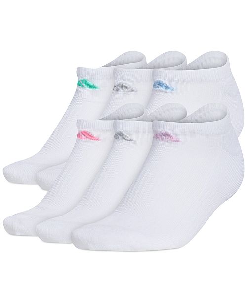 adidas Women's 6-Pk. Athletic Cushioned No-Show Socks Women's Fashion Shoes & Accessories