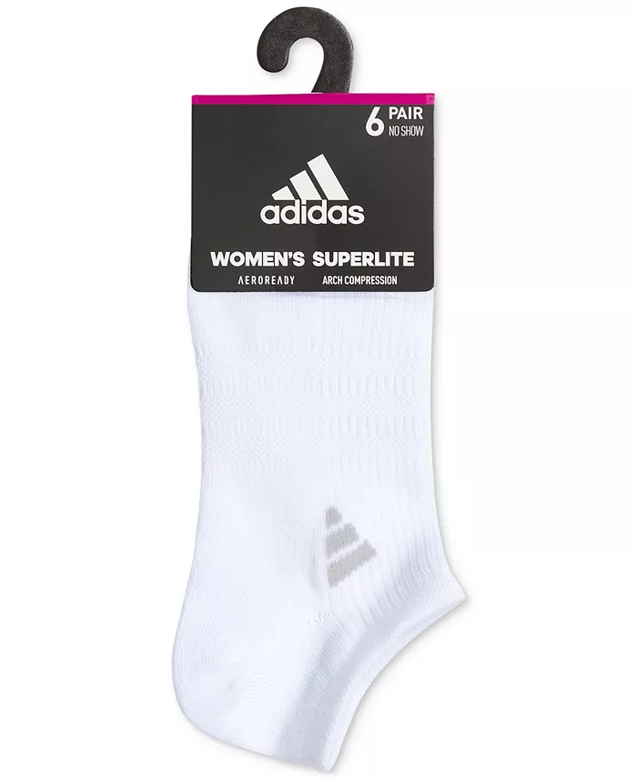 Adidas Women's 6-Pk. Superlite 3.0 No Show Socks Women's Fashion Shoes & Accessories