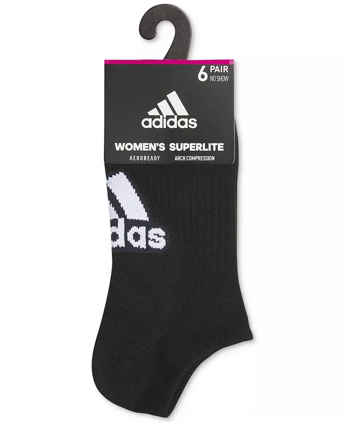 Adidas Women's 6-Pk. Superlite Classic No Show Socks Women's Fashion Shoes & Accessories