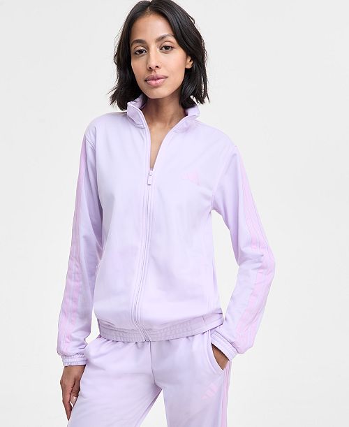 adidas Women's Tricot 3-Stripes Track Jacket Women's Fashion Shoes & Accessories