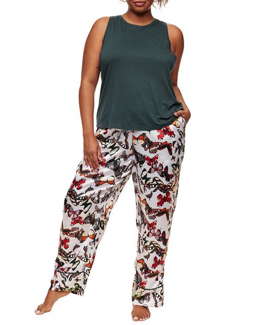 Adore Me Plus Size Alania Pajama Tank & Pants Pajama Set Women's Fashion Shoes & Accessories