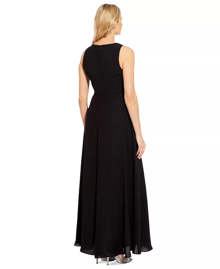 Adrianna Papell Colorblocked Overlay Jumpsuit Women's Fashion Shoes & Accessories