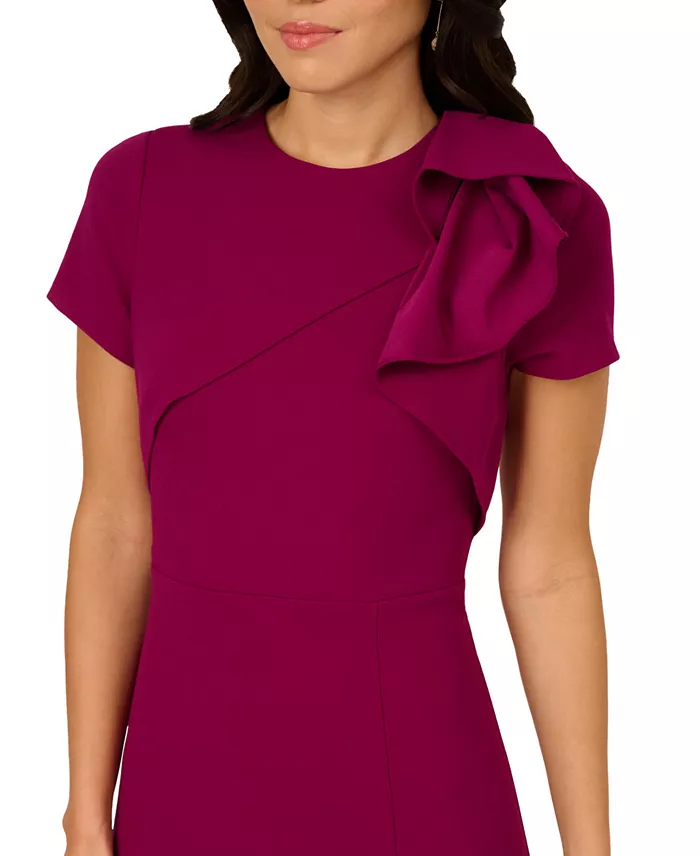 Adrianna Papell Women's Elbow-Sleeve A-Line Dress Women's Fashion Shoes & Accessories