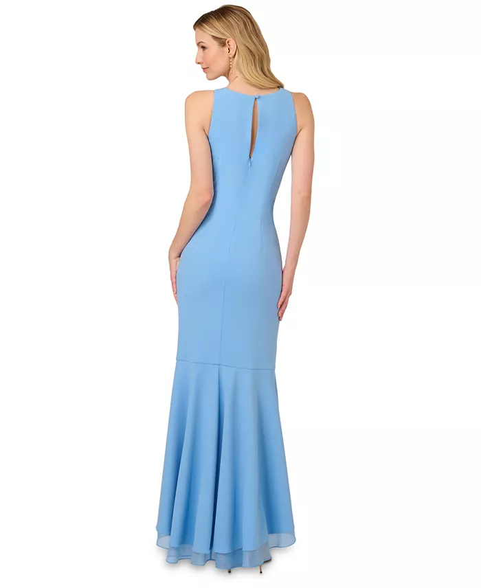 Adrianna Papell Women's Organza Crepe High-Low Gown Women's Fashion Shoes & Accessories