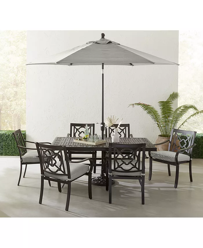 Agio St Croix Outdoor 7-pc Dining Set (68x38" Table + 6 Dining Chairs) Created For Macy's Furniture