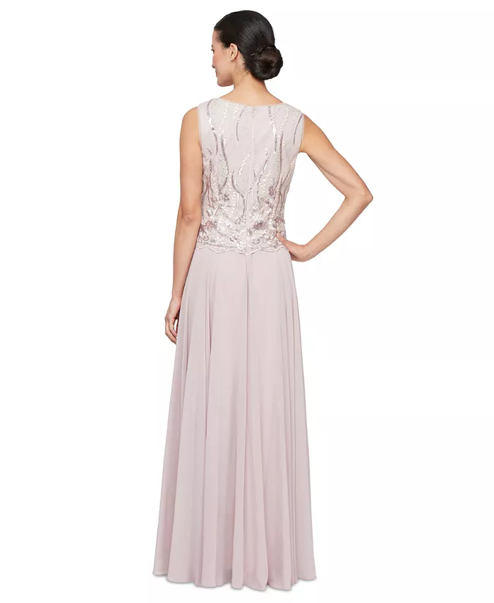 Alex Evenings Alex Evening Women's 2-Pc. Embroidered Jacket & Gown Set Women's Fashion Shoes & Accessories
