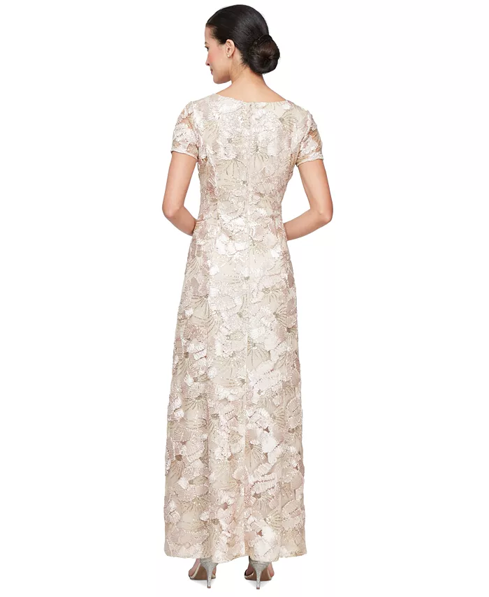 Alex Evenings Petite Embellished Lace Gown Women's Fashion Shoes & Accessories