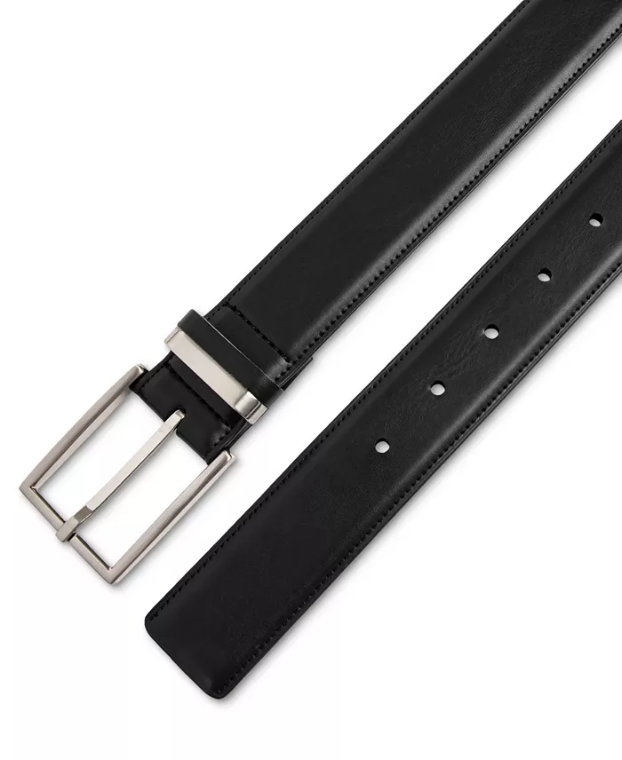 Alfani Men's Burnished Edge And Metal Loop Dress Belt Created For Macy's Men's Fashion & Accessories