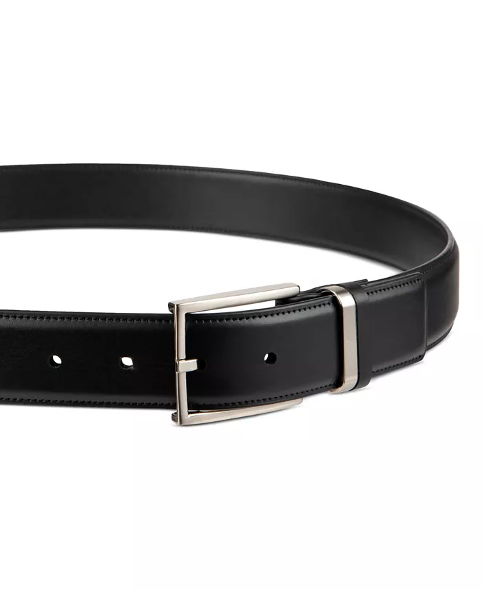 Alfani Men's Burnished Edge And Metal Loop Dress Belt Created For Macy's Men's Fashion & Accessories
