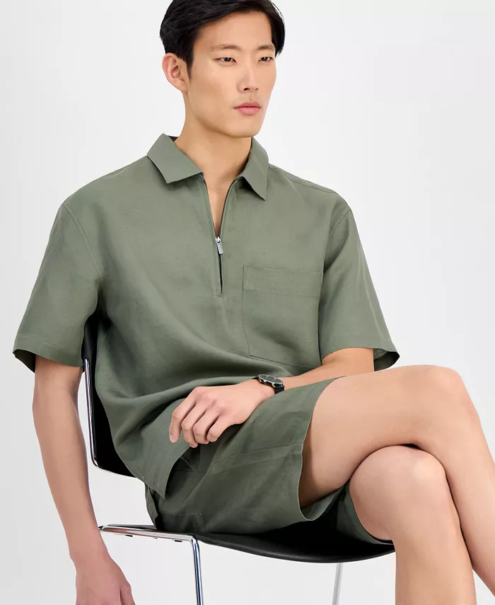 Alfani Men's Linen Shirt & Shorts Exclusively At Macy's Men's Fashion & Accessories