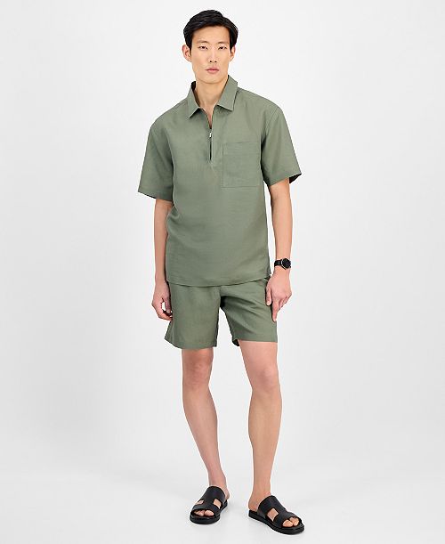 Alfani Men's Linen Shirt & Shorts Exclusively at Macy's Men's Fashion & Accessories
