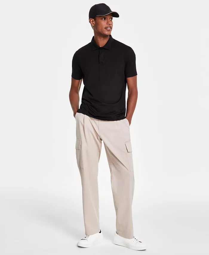 Alfani Men's Regular-Fit Mercerized Polo Shirt Created For Macy's Men's Fashion & Accessories
