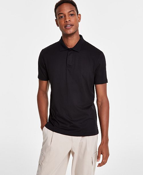 Alfani Men's Regular-Fit Mercerized Polo Shirt Created for Macy's Men's Fashion & Accessories