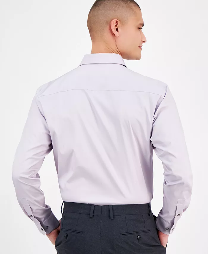 Alfani Men's Regular-Fit Temperature Regulating Solid Dress Shirt Created For Macy's Men's Fashion & Accessories