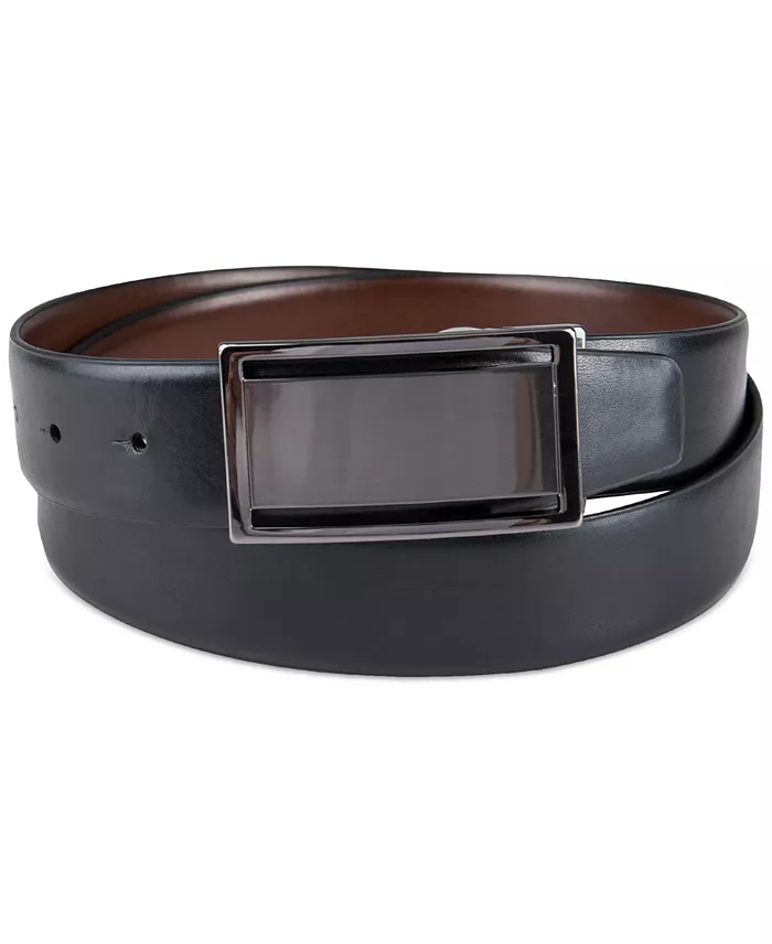Alfani Men's Reversible Cut-Out Plaque Belt Created For Macy's Men's Fashion & Accessories