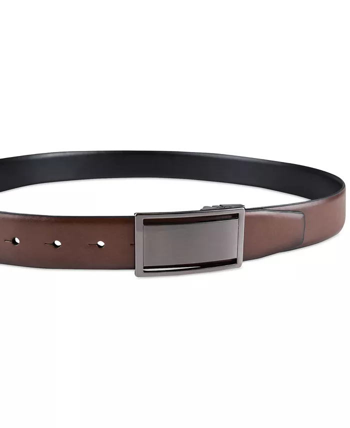 Alfani Men's Reversible Cut-Out Plaque Belt Created For Macy's Men's Fashion & Accessories