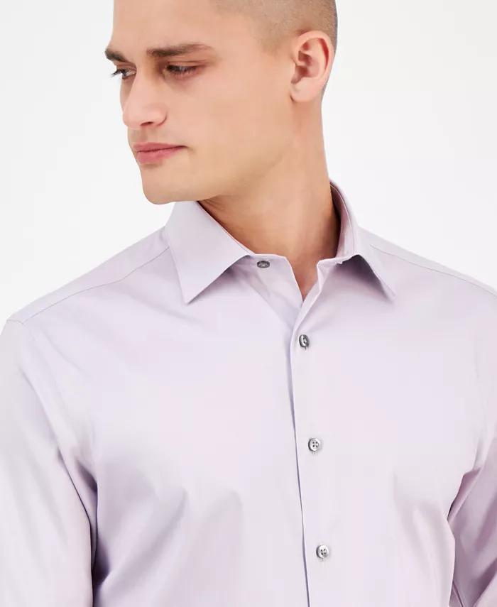 Alfani Men's Slim-Fit Temperature Regulating Dress Shirt Created For Macy's Men's Fashion & Accessories