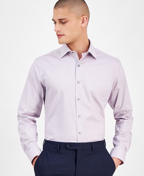 Alfani Men's Slim-Fit Temperature Regulating Dress Shirt Created for Macy's Men's Fashion & Accessories