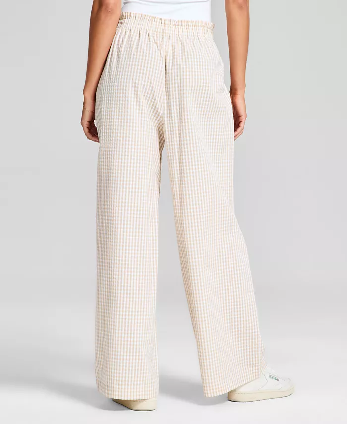 And Now This Women's Cotton Tie-Waist Wide-Leg Pants Exclusively At Macy's Women's Fashion Shoes & Accessories