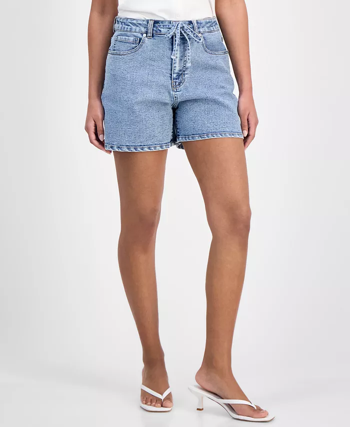 And Now This Women's Drawstring Denim Shorts Exclusively At Macy's Women's Fashion Shoes & Accessories