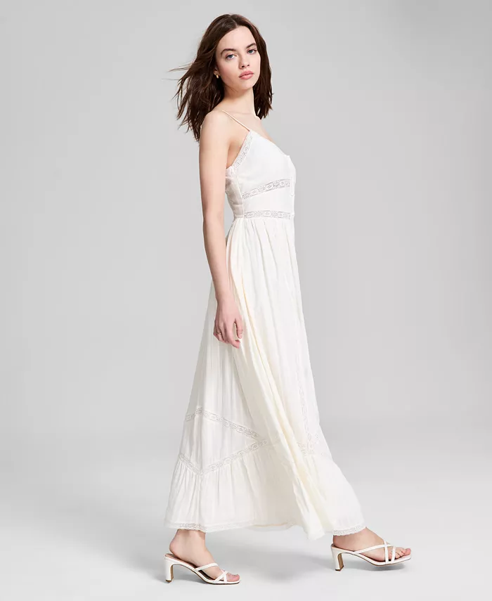 And Now This Women's Lace-Inset Fit & Flare Maxi Dress Exclusively At Macy's Women's Fashion Shoes & Accessories