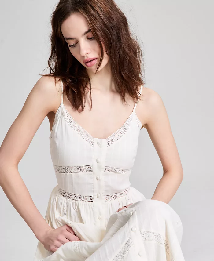 And Now This Women's Lace-Inset Fit & Flare Maxi Dress Exclusively At Macy's Women's Fashion Shoes & Accessories