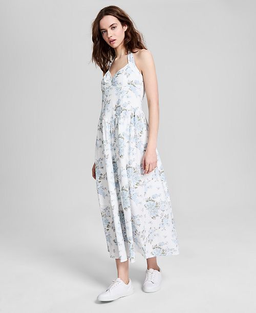 And Now This Women's Printed Halter Sweetheart-Neck Dress Exclusively at Macy's Women's Fashion Shoes & Accessories