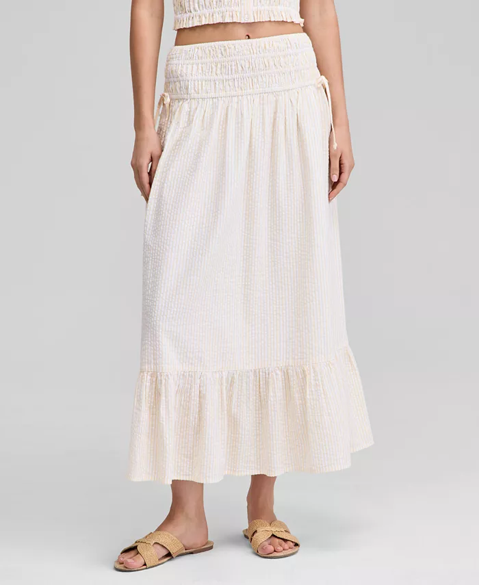 And Now This Women's Smocked Seersucker Maxi Skirt Exclusively At Macy's Women's Fashion Shoes & Accessories