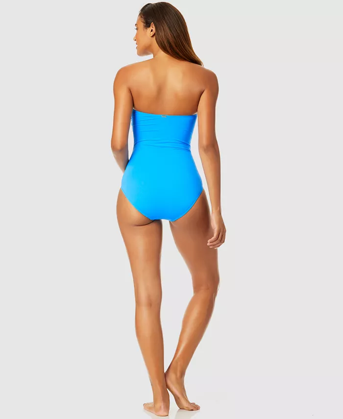 Anne Cole Twist-Front Ruched One-Piece Swimsuit Women's Fashion Shoes & Accessories