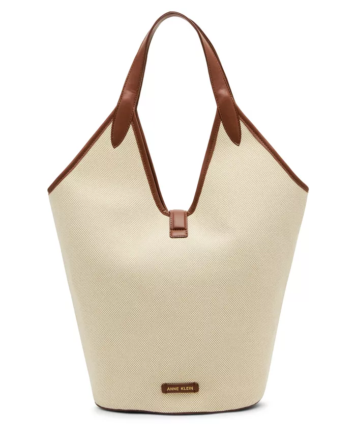 Anne Klein Color-Block Angular Large Hobo Bag Handbags Purses & Accessories