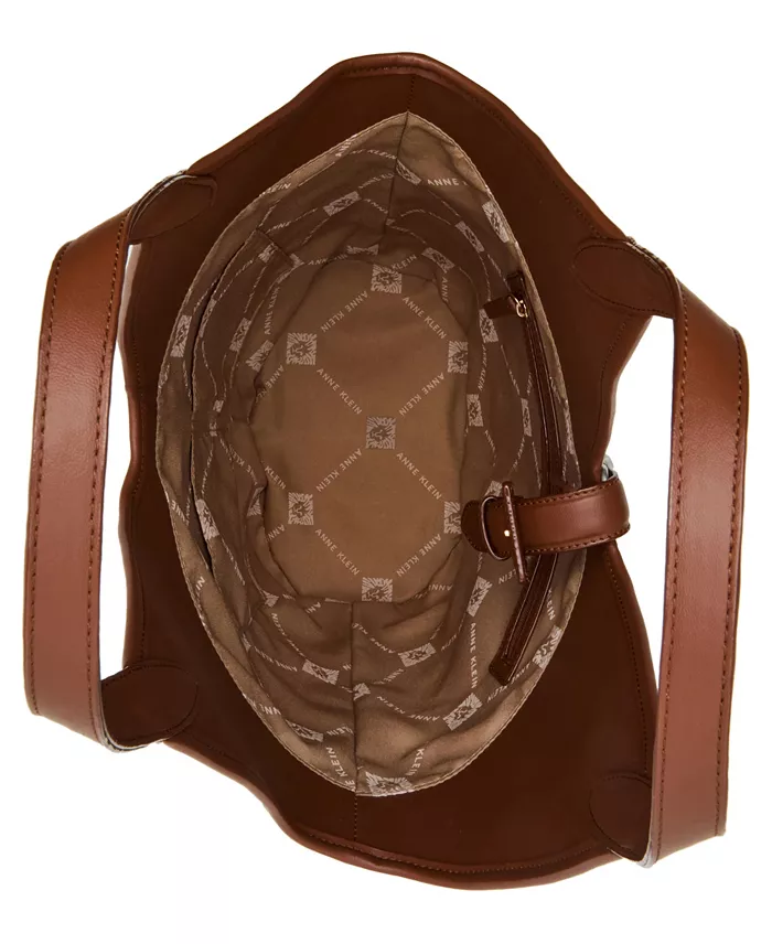 Anne Klein Color-Block Angular Large Hobo Bag Handbags Purses & Accessories