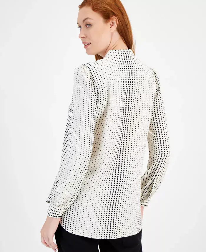 Anne Klein Dot-Print Tunic Women's Fashion Shoes & Accessories