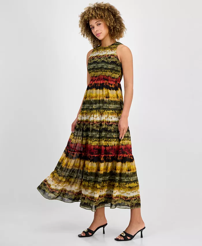 Anne Klein Petite Printed Maxi Dress Women's Fashion Shoes & Accessories