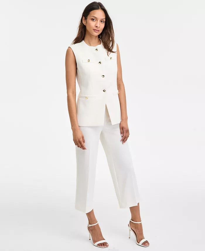 Anne Klein Women's Four-Button Vest Women's Fashion Shoes & Accessories