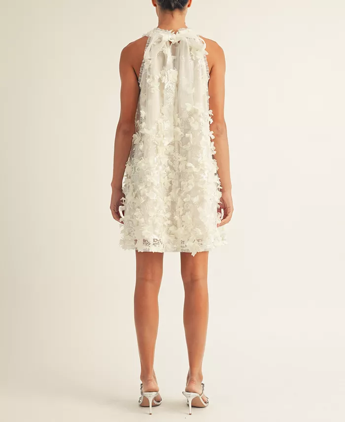 AROSE STUDIO INC Women's Jacey Embellished Sleeveless Shift Dress Women's Fashion Shoes & Accessories