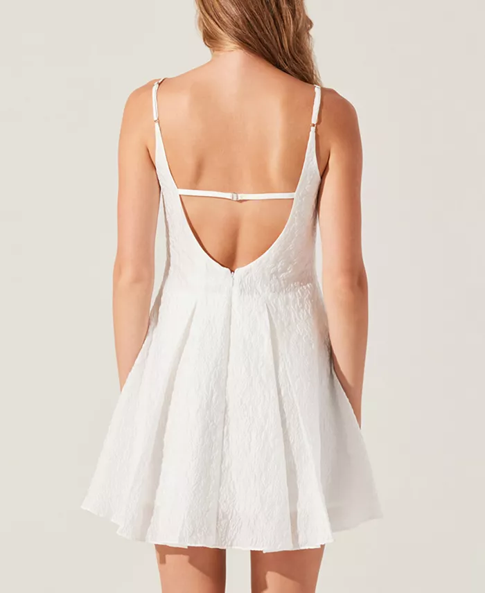 ASTR The Label Women's Ellie Jacquard Fit & Flare Dress Women's Fashion Shoes & Accessories