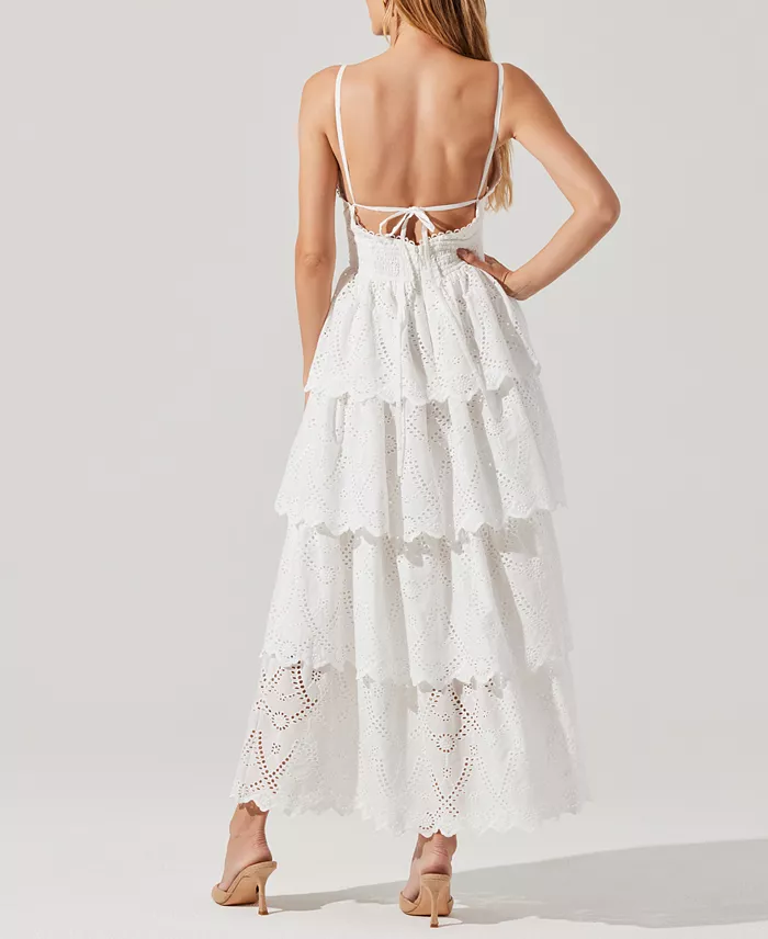 ASTR The Label Women's Faeryn Cotton Maxi Dress Women's Fashion Shoes & Accessories