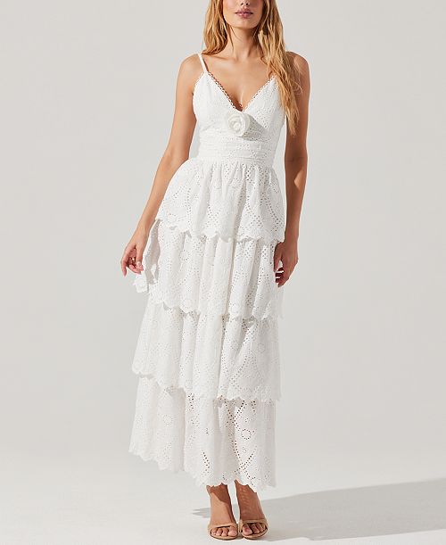 ASTR the Label Women's Faeryn Cotton Maxi Dress Women's Fashion Shoes & Accessories