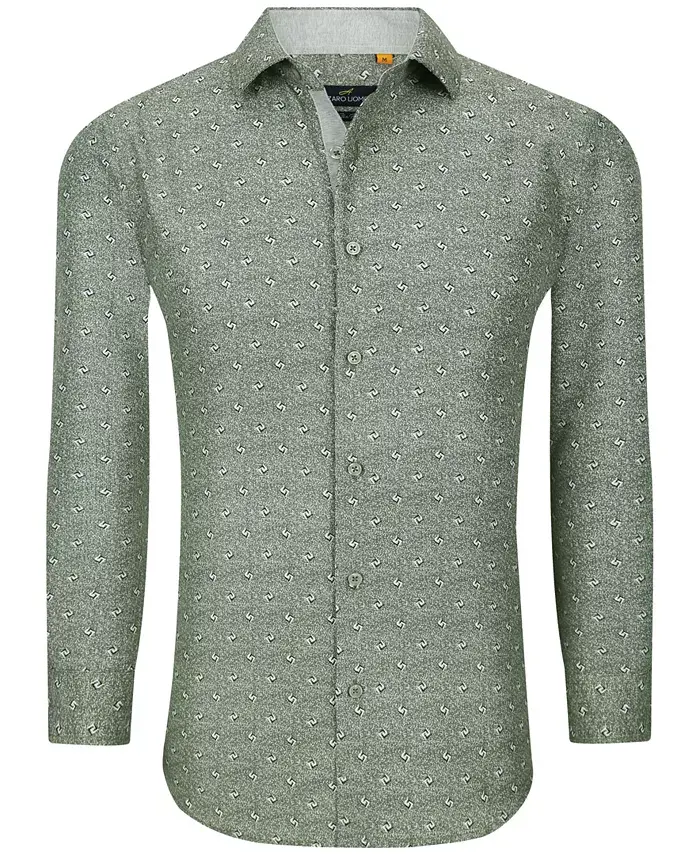 Azaro Uomo Men's Slim Fit Business Nautical Button Down Dress Shirt Men's Fashion & Accessories