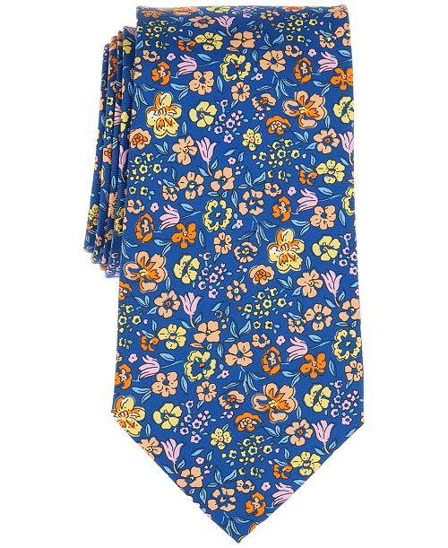 B By Brooks Brothers Men's Classic Floral Print Silk Tie Men's Fashion & Accessories