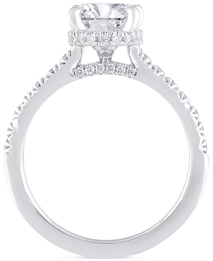 Badgley Mischka Certified Lab Grown Diamond Oval Engagement Ring (2-1/2 Ct. T.w.) In 14k Gold Jewelry & Watches