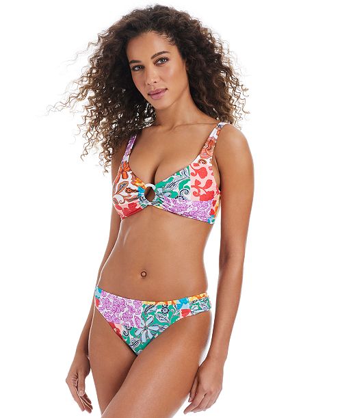 Bar III Women's Beachside Boheme O-Ring Bikini Top & Side-Tab Hipster Bikini Bottoms Exclusively at Macy's Women's Fashion Shoes & Accessories