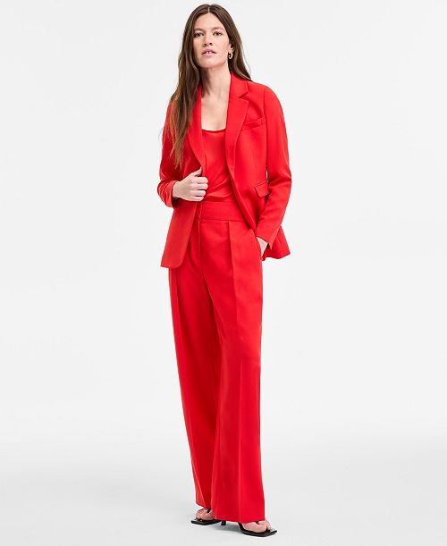 Bar III Women's One-Button Blazer Tunic Tank & Pants Exclusively at Macy's Women's Fashion Shoes & Accessories