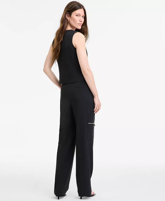 Bar III Women's Zip-Front Vest & Cargo Pants Exclusively At Macy's Women's Fashion Shoes & Accessories