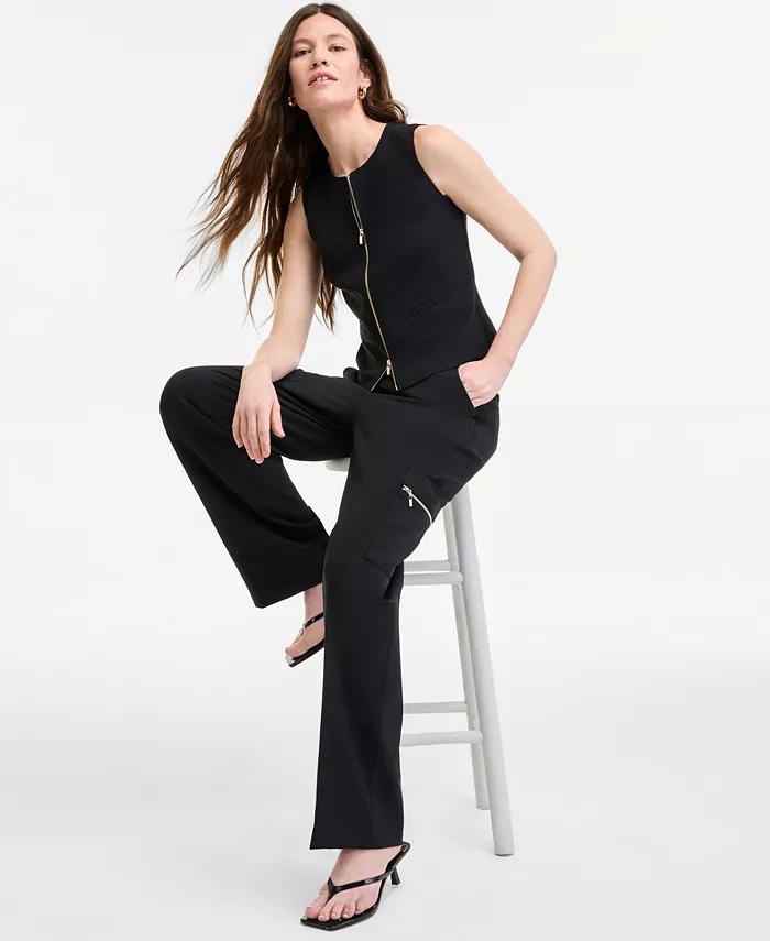Bar III Women's Zip-Front Vest & Cargo Pants Exclusively At Macy's Women's Fashion Shoes & Accessories