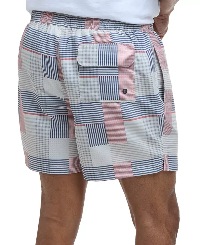 Barbour Men's Oakshore Patchwork 5" Swim Shorts Men's Fashion & Accessories