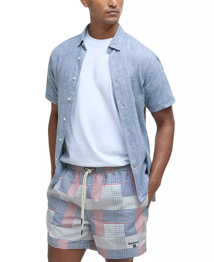 Barbour Men's Oakshore Patchwork 5" Swim Shorts Men's Fashion & Accessories