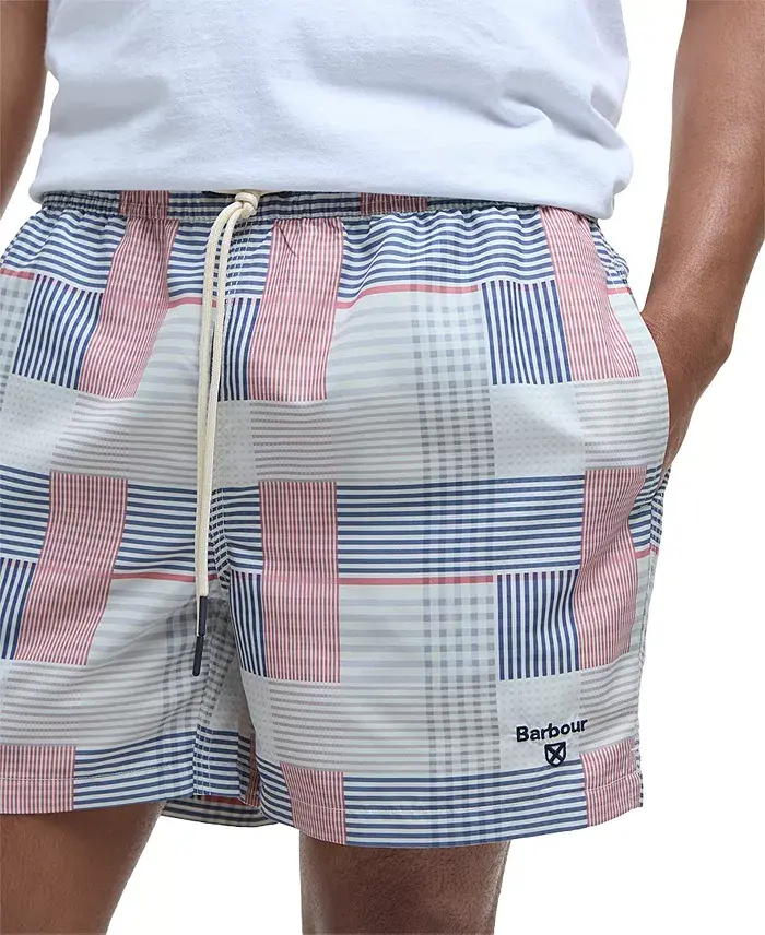 Barbour Men's Oakshore Patchwork 5" Swim Shorts Men's Fashion & Accessories