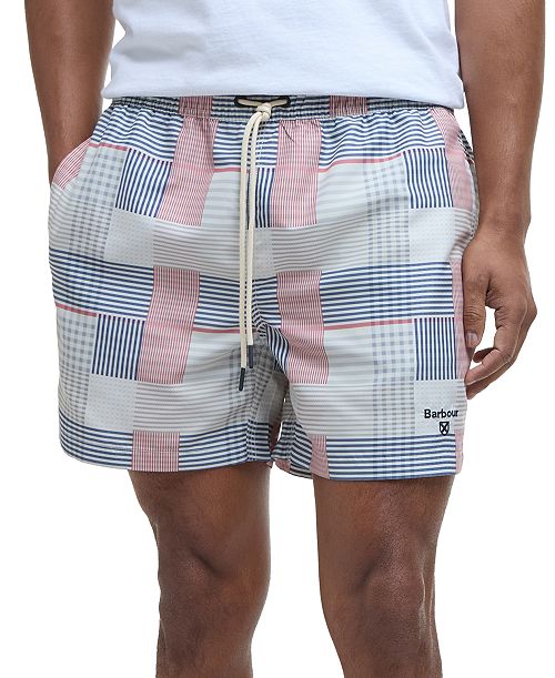 Barbour Men's Oakshore Patchwork 5" Swim Shorts Men's Fashion & Accessories