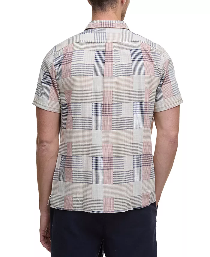 Barbour Men's OakShore Short Sleeve Patchwork Button-Front Shirt Men's Fashion & Accessories